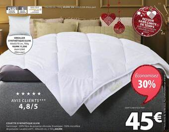 JYSK Couette synthétique ulvik offre