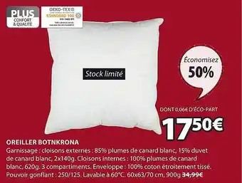 JYSK Oreiller botnkrona offre