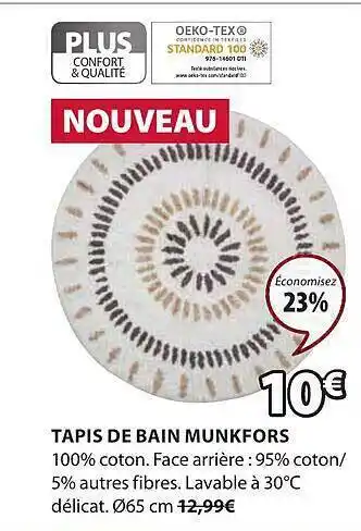 JYSK Tapis de bain munkfors offre