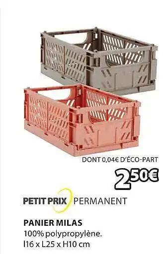 JYSK Panier milas offre