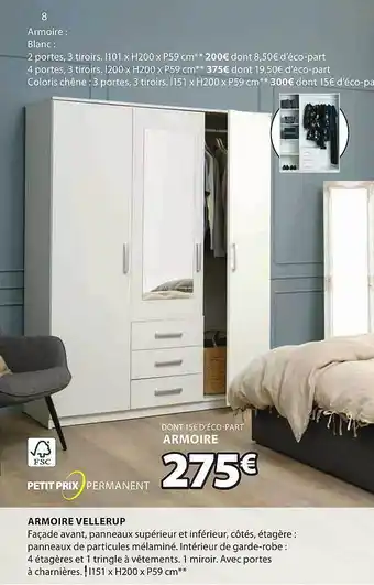 JYSK Armoire vellerup offre