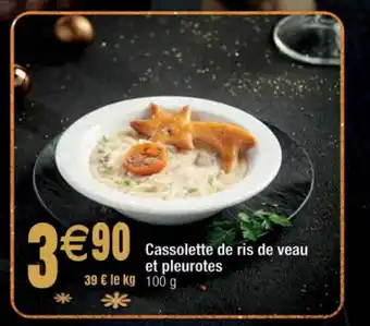 Migros Cassolette de ris de veau et pleurotes offre