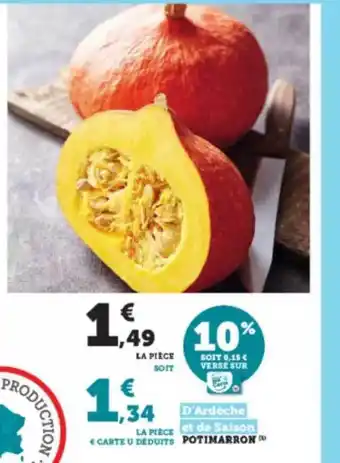 Super U Potimarron d'ardèche et de saison offre