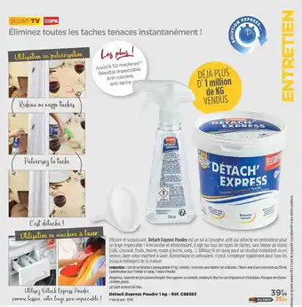 Teleshopping Détach express poudre offre