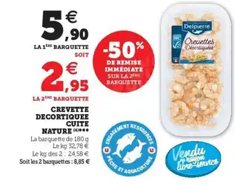 Super U Crevette Décortiquée Cuite Nature offre