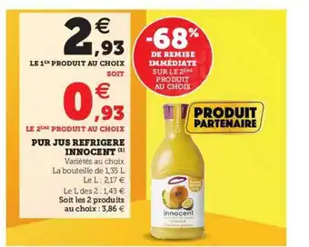 Super U Pur Jus Réfrigéré Innocent offre