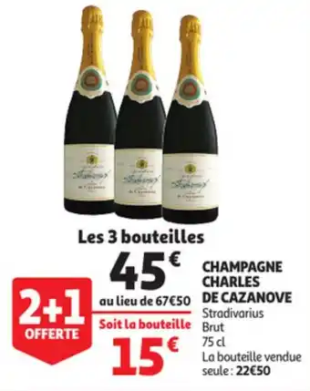 Auchan Drive Champagne charles de cazanove offre