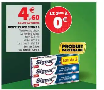 Super U Dentifrice Signal offre