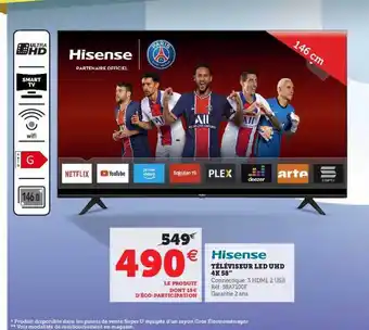 Téléviseur Led Uhd 4k 58