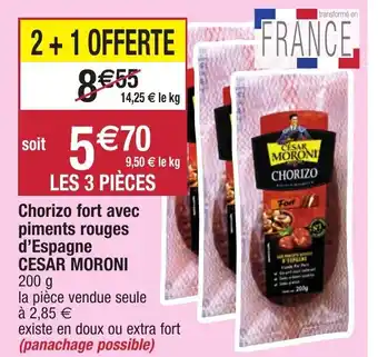 Chorizo Fort Avec Piments Rouges