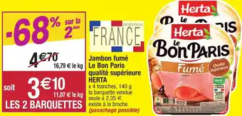 Migros Jambon Fumé Le Bon Paris offre