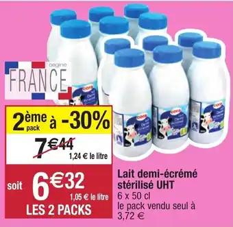 Migros Lait Demi-écrémé Stérilisé UHT offre