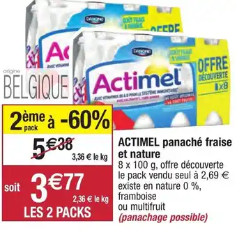 Migros Actimel Panaché Fraise Et Nature offre