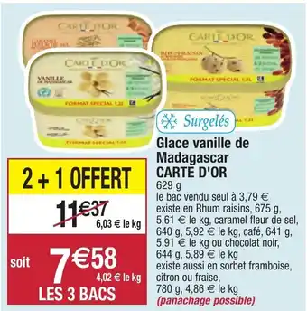 Migros Glace Vanille De Madagascar offre