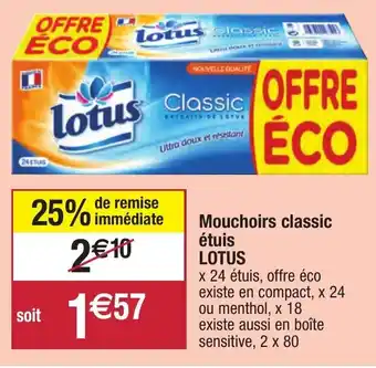 Mouchoirs Classic étuis