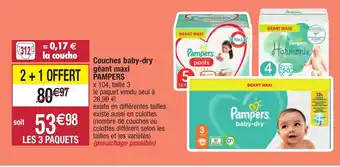 Migros Couches Baby-Dry Géant Maxi offre