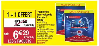 Migros Tablettes Lave-Vaisselle Tout En 1 Finish offre