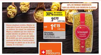 Migros Escargots M-Classic offre