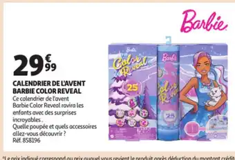 Calendrier de l'Avent Barbie Color Reveal