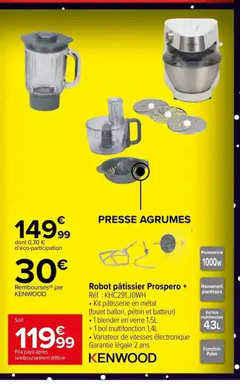 Carrefour Market Robot Pâtissier Prospero offre