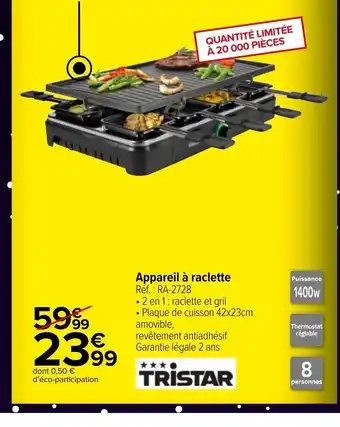 Carrefour Market Appareil a Raclette offre