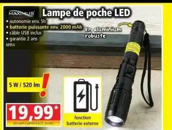 Norma Lampe de poche led maximus offre