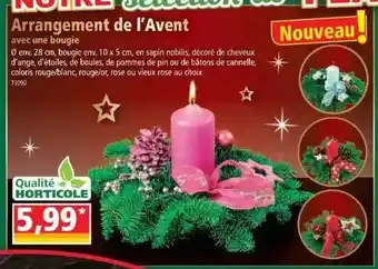 Norma Arrangement de l'avent avec une bougie offre