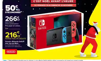 Carrefour Market Console Nintendo Switch avec Joy Con Neon offre