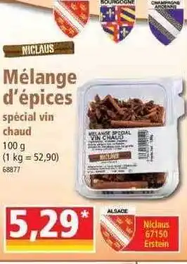 Norma Mélange d'épices spécial vin chaud offre