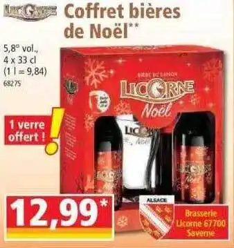 Norma Coffret bières de noël licorne offre
