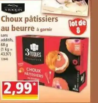 Norma Choux pâtissiers au beurre à garnier 3 toques offre