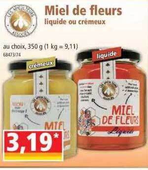 Norma Miel de fleurs liquide ou crémeux offre