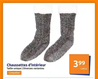 Action Chaussettes d'intérieur offre