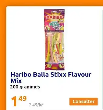 Action Haribo balla stixx flavour mix offre