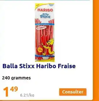 Action Balla stixx haribo fraise offre