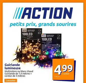 Action Guirlande lumineuse offre