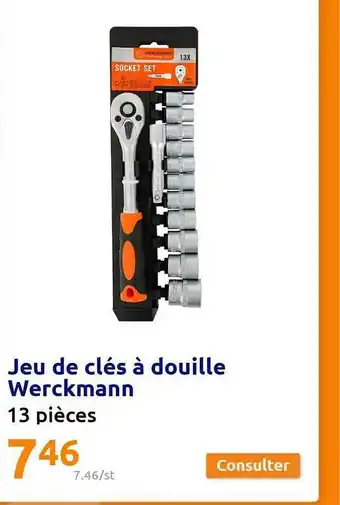 Action Jeu de clés à douille werckmann offre