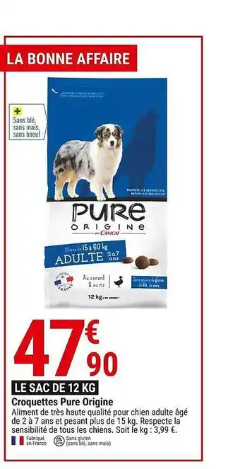 Gamm vert Croquettes pure origine offre