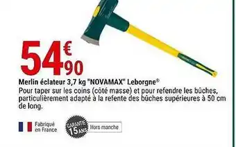 Gamm vert Merlin éclateur 3,7 kg offre