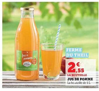 Hyper U Jus de pommes ferme du theil offre