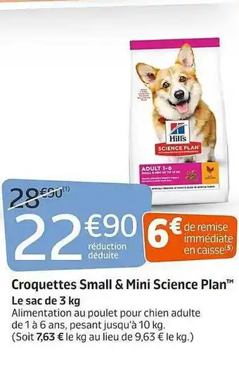 Jardiland Croquettes small & mini science plan offre