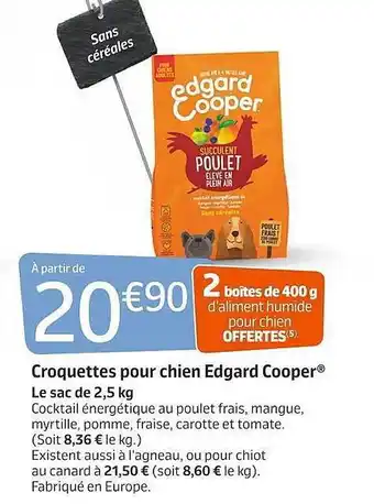 Jardiland Croquettes pour chien edgard cooper offre