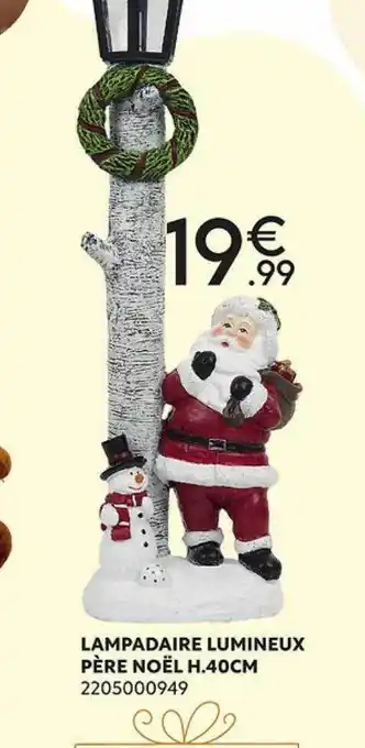 Maxi Bazar Lampadaire lumineux père noël offre