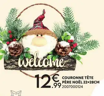 Maxi Bazar Couronne tête père noël offre