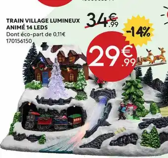Maxi Bazar Train village lumineux animé 14 leds offre