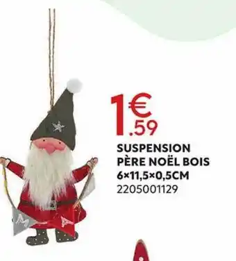 Maxi Bazar Suspension père noël bois offre