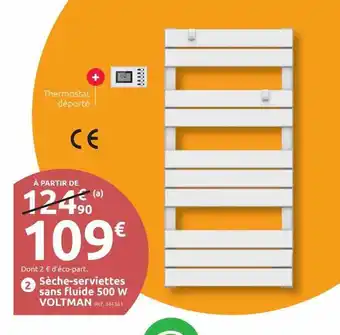 Sèche-serviettes sans fluide 500 w voltman