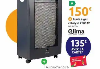 Mr Bricolage Poêle à gaz catalyse 2500 w qlima offre