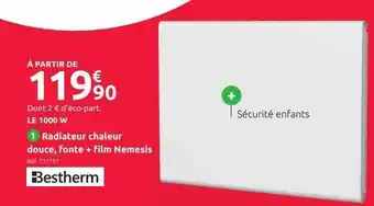 Mr Bricolage Radiateur chaleur douce, fonte + film nemesis bestherm offre