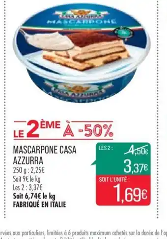 Match Mascarpone Casa Azzurra offre